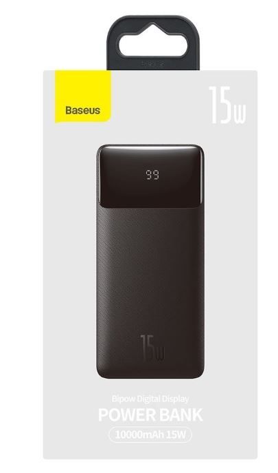 Baseus 15w 10000mAh Power Bank Black