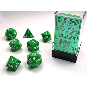 Chessex Opaque Dice Green w/white